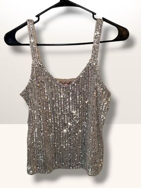 Willow +Root Sequin Tank Camisole — Champagne Sparkle